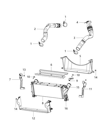 2006 Dodge Sprinter 3500 Cooler Charge Air Diagram for 52014733AB