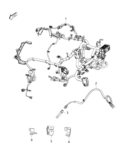 2011 Jeep Grand Cherokee Bracket Wiring Diagram for 68292970AA