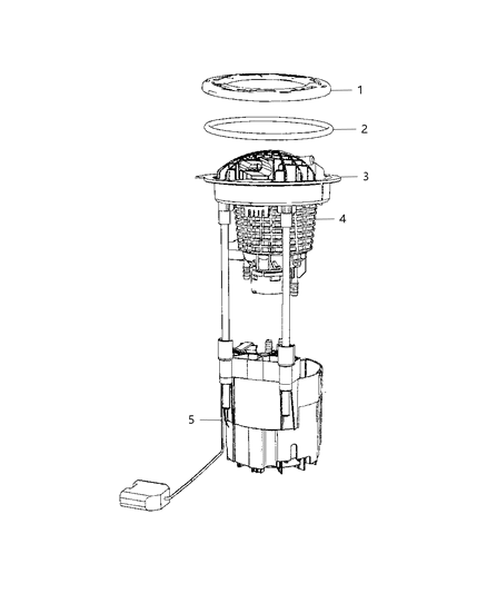 Module Kit Fuel Pump/Level Unit: Pump, Unit, O-Ring Diagram for 68060160AA