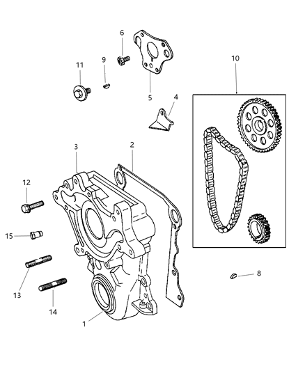 Tensioner Chain Includes Guide, Not Serviced Separate Diagram for 53021195AA