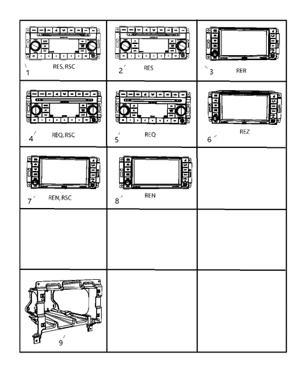 1994 Dodge Ram 3500 Radio Am / Fm / Dvd / Hdd / Mp3 / Rear Camera Diagram for 5064242AF