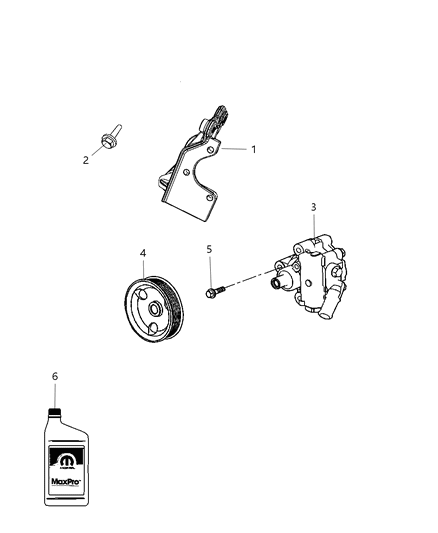 Pump Power Steering Diagram for R5290845AB