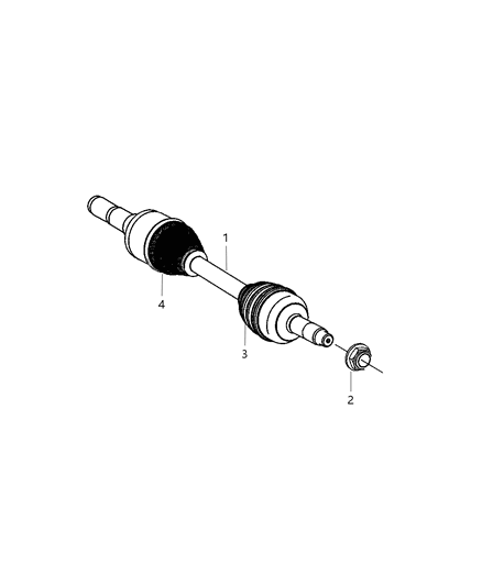 2009 Dodge Ram 3500 Shaft Axle Half Diagram for R2104590AA