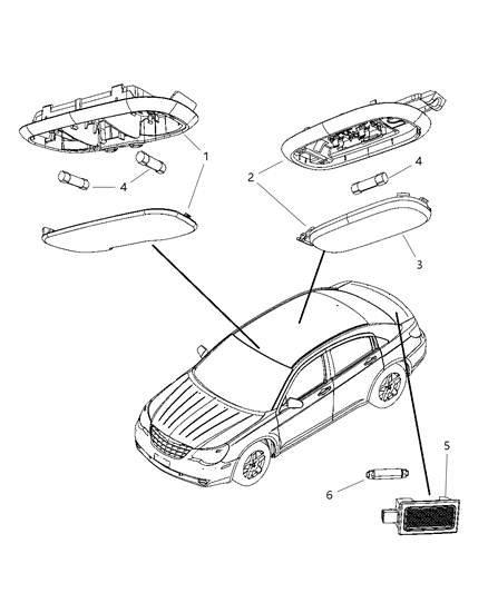 Lamp Dome Diagram for 5JG55DW1AC