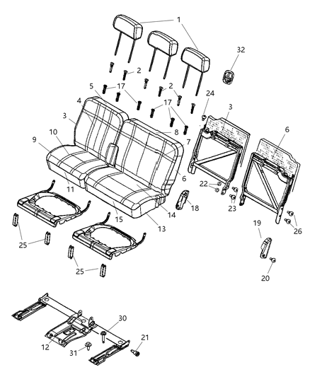 Bezel Tether Diagram for 1JU341D1AA