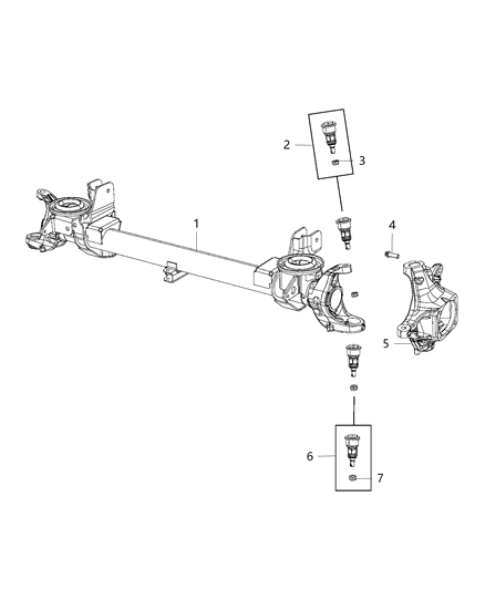 Housing Axle Diagram for 68217031AB