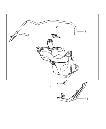 Bottle Coolant Recovery Diagram for 55057130AB