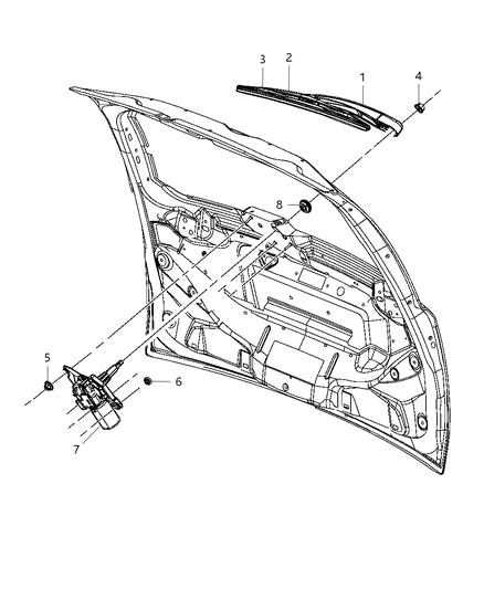Motor Liftgate Wiper Diagram for 5113411AA