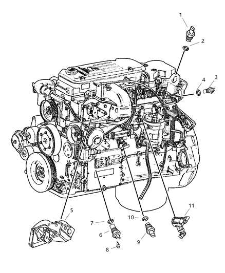 1984 Chrysler Fifth Avenue Sensor Camshaft Diagram for 5080577AA