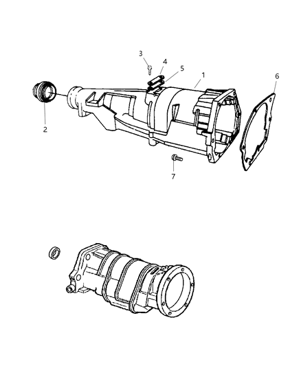 1998 Chrysler Concorde Extension Transmission Diagram for 5143635AA