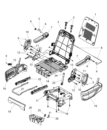 1988 Dodge Colt Handle Towel Bar Diagram for 68164041AA