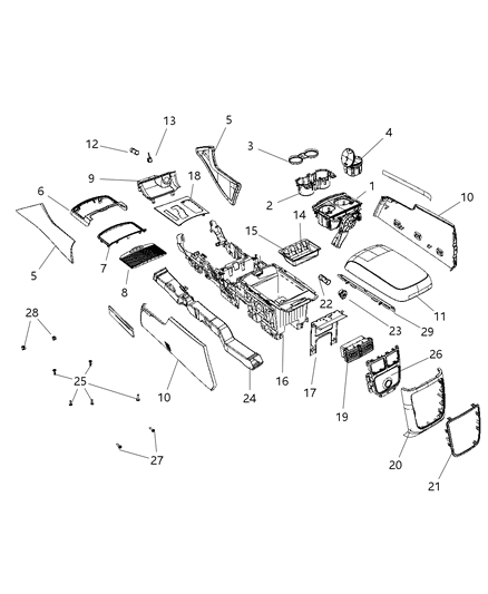 Panel Console Diagram for 1JR60DX9AC