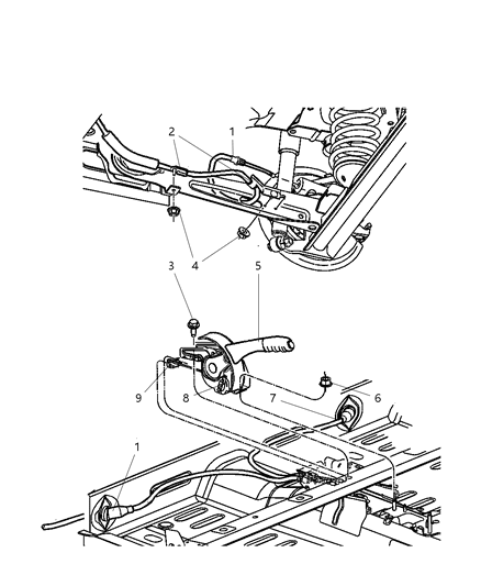 Lever Parking Brake Diagram for 1AD86DX9AB