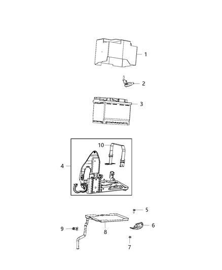 2008 Jeep Commander Battery Storage Diagram for BP0H6640AA