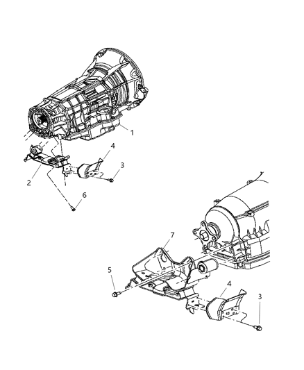 Insulator Transmission Support Diagram for 52089932AG