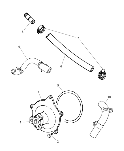 Pump Package Water Diagram for V5010898AB