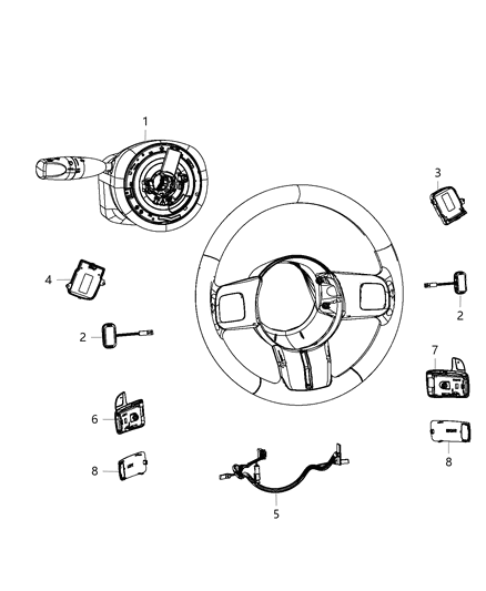 2004 Dodge Ram 2500 Switch Paddle Down Left Diagram for 5RP99LC5AB