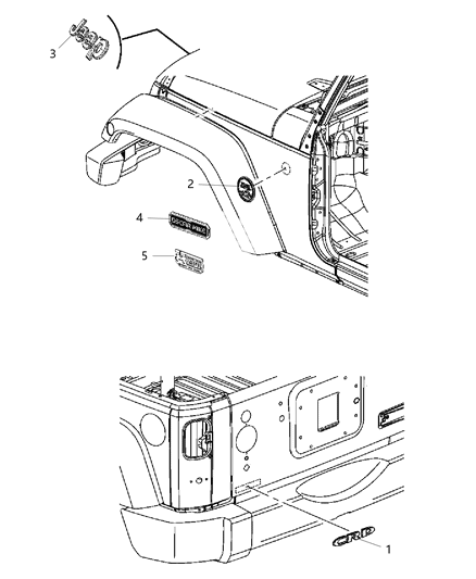 1986 Jeep J20 Nameplate Diagram for 68185492AA