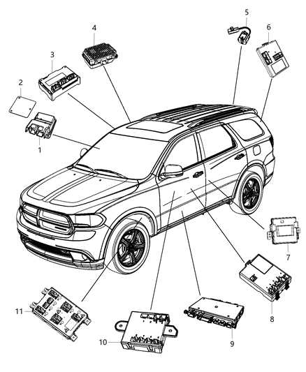 Receiver Hub Diagram for 68343277AC