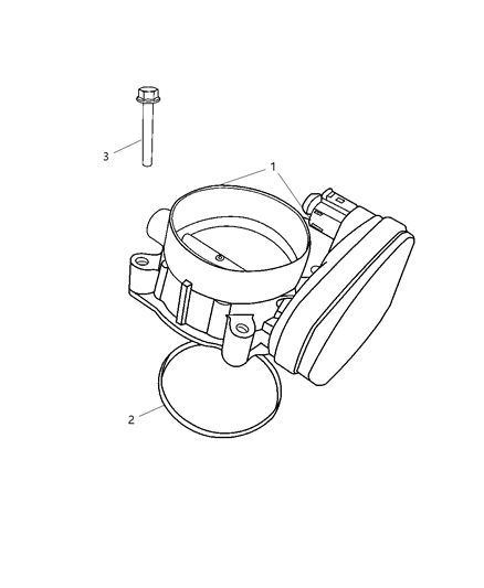 2009 Dodge Challenger Throttle Body Diagram for 68060354AA