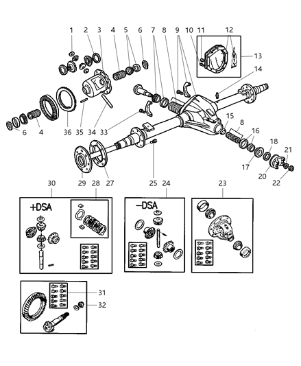 Seal Drive Pinion Diagram for 5073944AA