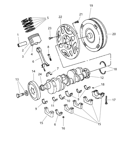 2000 Dodge Durango Piston Pin And Rod B - Size Diagram for 4778872AD