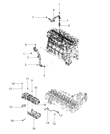 2020 Ram 2500 Plug Pipe [M22X1.50X15.5] Diagram for 5011913AA