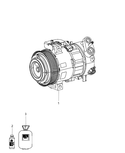 2013 Dodge Dart Compressor A/C Diagram for 68102839AD