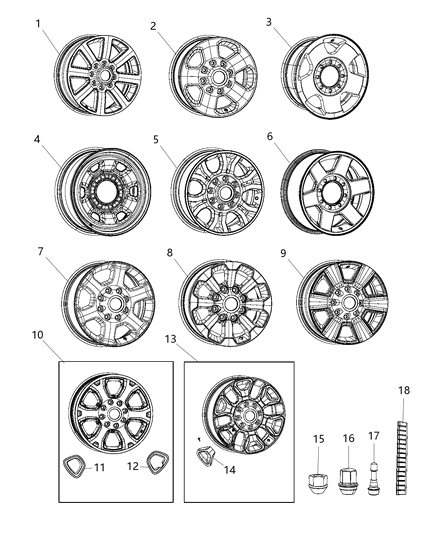 Wheel Aluminum Diagram for 1VQ85RXFAB