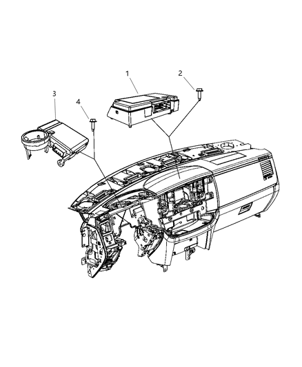 2008 Dodge Ram 3500 Receiver Control Module Diagram for 5026224AI