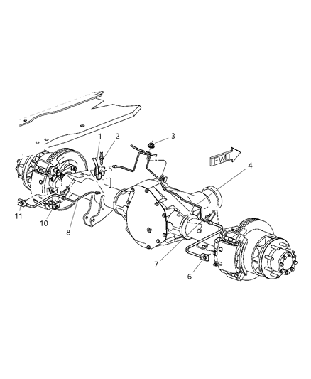 Hose Brake Diagram for V1120174AA