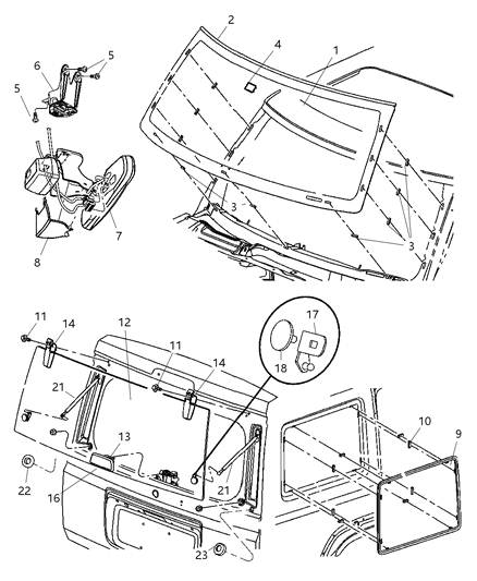 Windshield Diagram for 5179221AA