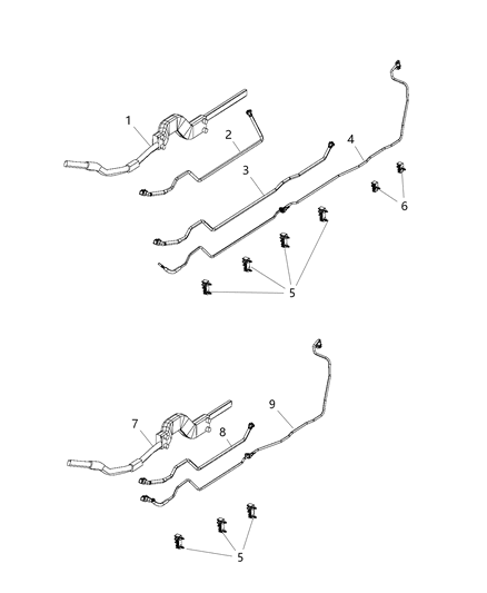1992 Dodge Ramcharger Sleeve Fuel & Brake Tube Diagram for 68260450AB