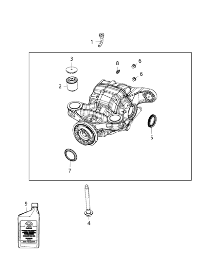 2018 Ram 3500 Lubricant Gear Diagram for 68232947AA