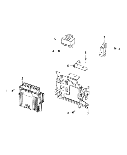 1988 Jeep J20 Bracket Glow Plug Diagram for 68297600AA