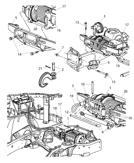 2010 Jeep Patriot Winch Power Diagram for 68320402AA