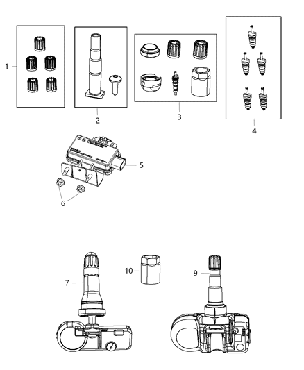 Module Tire Pressure Monitoring Diagram for 56029543AB