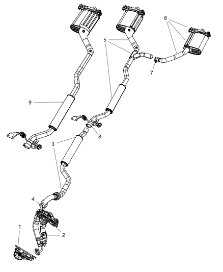 2007 Dodge Durango Pipe Exhaust Diagram for 4721552AF