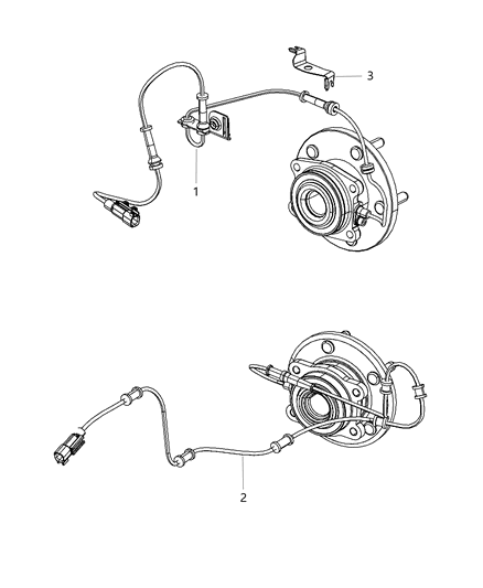 1987 Jeep J20 Sensor Wheel Speed Diagram for 52125003AC