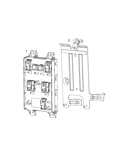 1993 Dodge Ram 50 Module Body Controller Diagram for 68438337AD