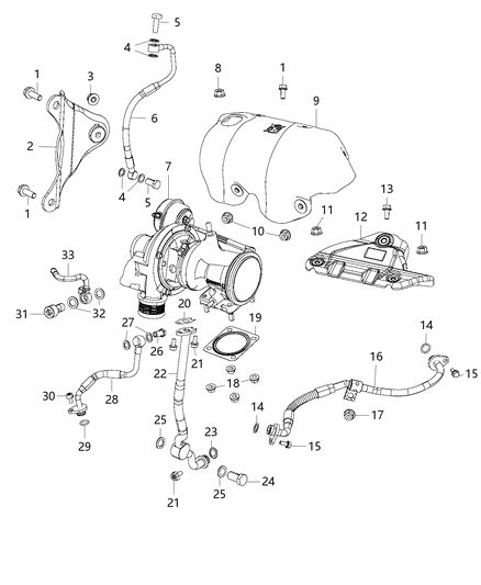 Tube Oil Drain Diagram for 4892964AD