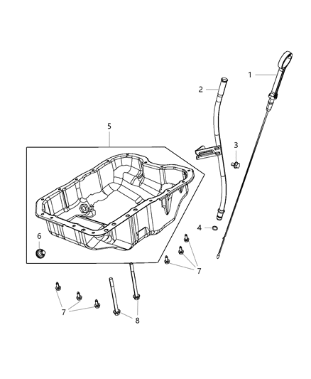 1985 Dodge Charger Indicator Engine Oil Level Diagram for 5047398AC