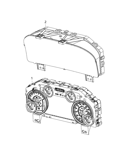 Cluster Instrument Panel Diagram for 68280858AC