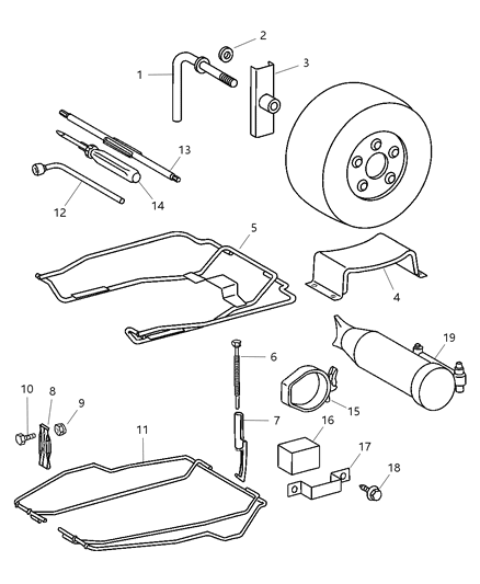 Screw Self - Tapping Diagram for 5133295AA