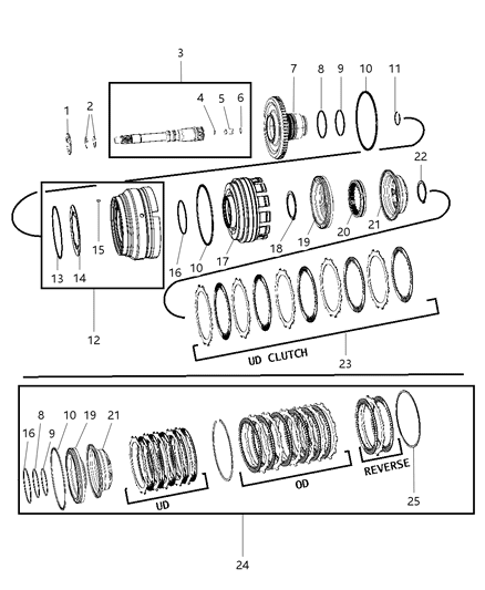 2014 Ram 1500 Clutch Kit Automatic Transmission Input Diagram for 5013090AI