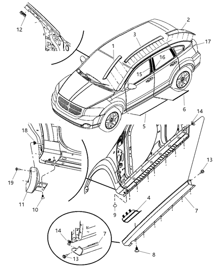 Molding Sill Diagram for 1CZ38AXRAF
