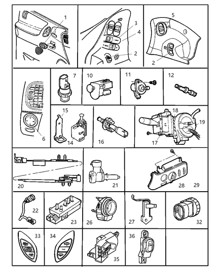 Knob Power Seat Switch Diagram for 4685381
