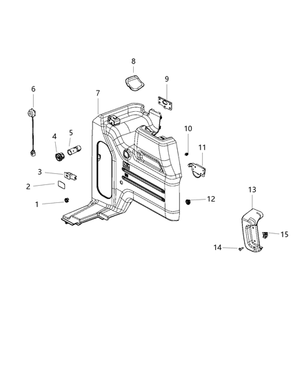 Retainer Hard Top Enclosure Diagram for 6QJ48TX7AB