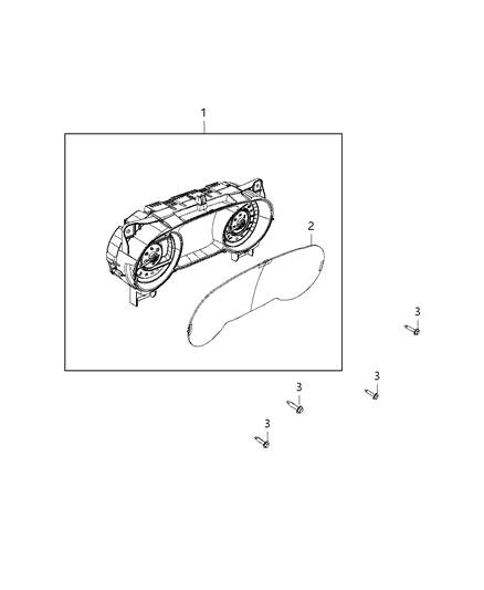 Cluster Instrument Panel Diagram for 68492417AA