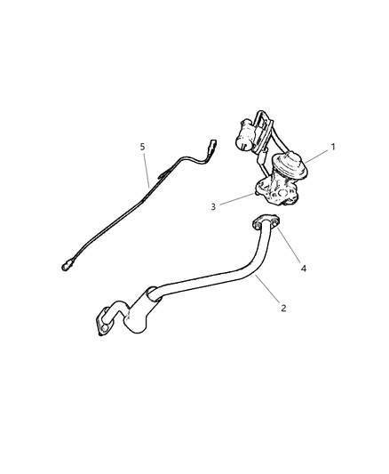 2001 Dodge Grand Caravan Gasket EGR Tube Flange Diagram for 4861490AA